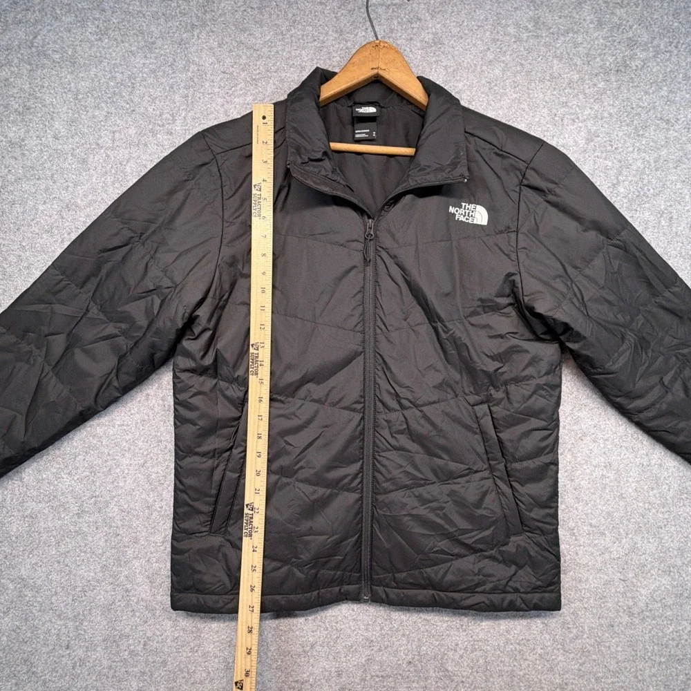 The North Face Jacket Mens Medium Black Puffer Logo Outdoors Full Zip